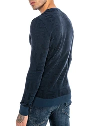 RedBridge Strickpullover mit Rundhalsausschnitt Hellblau/Dunkelblau/Pastell