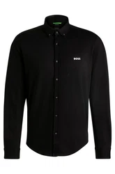 BOSS GREEN Langarmhemd Hemd Motion Regular Fit grün