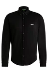 BOSS GREEN Langarmhemd Hemd Motion Regular Fit grün