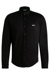 BOSS GREEN Langarmhemd Hemd Motion Regular Fit grün