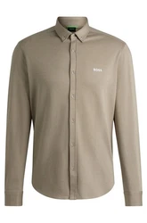 BOSS GREEN Langarmhemd Hemd Motion Regular Fit grün