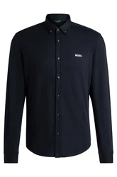 BOSS GREEN Langarmhemd Hemd Motion Regular Fit grün
