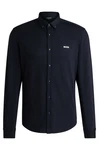 BOSS GREEN Langarmhemd Hemd Motion Regular Fit grün