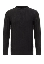RedBridge Strickpullover Klassisches Design Schwarz/Dunkelgrau