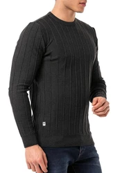 RedBridge Strickpullover Klassisches Design Schwarz/Dunkelgrau