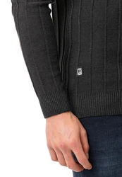 RedBridge Strickpullover Klassisches Design Schwarz/Dunkelgrau