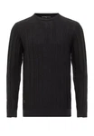 RedBridge Strickpullover Klassisches Design Schwarz/Dunkelgrau