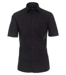 CASAMODA Kurzarmhemd Kent Comfort Fit NOS Schwarz
