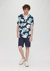 QS Kurzarmshirt Dunkelgrün/Hellblau/Blau/Dunkelblau/Türkis