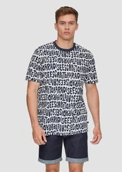 QS Kurzarmshirt Dunkelblau