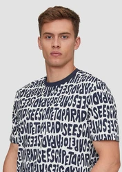 QS Kurzarmshirt Dunkelblau