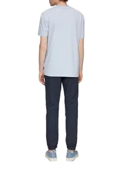 QS Kurzarmshirt mit Frontprint Blau/Hellblau/Grau