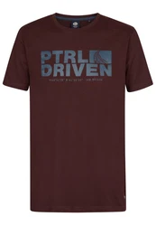 Petrol Industries T-Shirt Kurzarmshirt Braun/Dunkelrot/Dunkelbraun