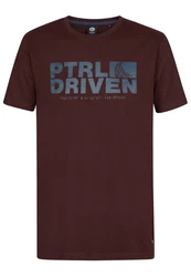 Petrol Industries T-Shirt Kurzarmshirt Braun/Dunkelrot/Dunkelbraun