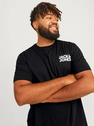 Jack & Jones T-Shirt Basic Dunkelblau/Schwarz/Hellblau