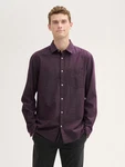 TOM TAILOR Langarmhemd Dunkelrot/Lila/Bordeaux