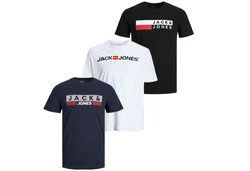 Jack & Jones T-Shirt Basic Schwarz/Hellblau