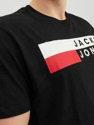 Jack & Jones T-Shirt Basic Schwarz/Hellblau