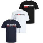 Jack & Jones T-Shirt Basic Schwarz/Hellblau