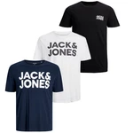 Jack & Jones T-Shirt 3er Pack Dunkelblau/Schwarz/Hellblau Jack & Jones T-Shirt 3er Pack Dunkelblau/Schwarz/Hellblau