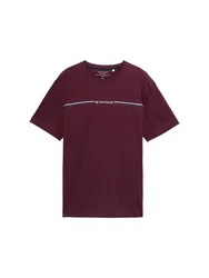 TOM TAILOR T-Shirt mit Print Bordeaux/Dunkelrot