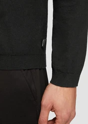 s.Oliver BLACK LABEL Strickpullover mit Polokragen Schwarz/Rot