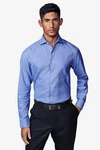 Next Langarmhemd Signature Slim Fit Strukturhemd Cutaway-Kragen Dunkelblau/Blau/Hellblau