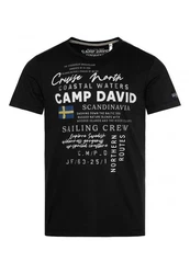 CAMP DAVID T-Shirt CRUISE NORTH Dunkelgrau/Grau/Dunkelgrün/Schwarz/Braun