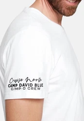 CAMP DAVID T-Shirt CRUISE NORTH Weiß/Creme/Grau/Dunkelblau