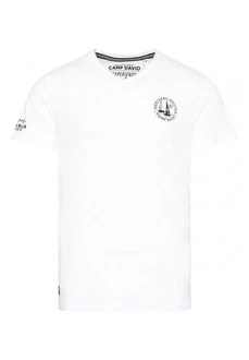CAMP DAVID T-Shirt CRUISE NORTH Weiß/Creme/Grau/Dunkelblau