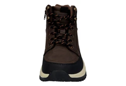 Dockers by Gerli Schnürboots mit seitlichem Reißverschluss Dunkelbraun/Braun