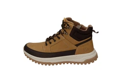 Dockers by Gerli Schnürboots mit seitlichem Reißverschluss Braun/Gelb/Beige/Dunkelbraun