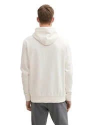TOM TAILOR Kapuzensweatshirt mit Logo-Frontprint creme/marine