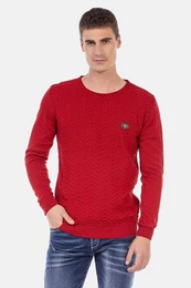 Rundhalspullover Pullover mit Zopfmuster, CP240