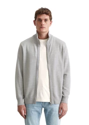 Marc O'Polo Cardigan mit Reißverschluss Grau/Hellgrau