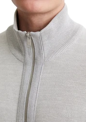 Marc O'Polo Cardigan mit Reißverschluss Grau/Hellgrau