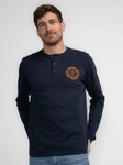 Petrol Industries T-Shirt Langarmshirt Nerrivik Dunkelblau/Rot/Blau