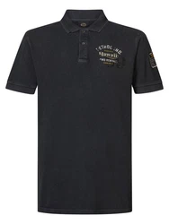 Petrol Industries Poloshirt Meander Dunkelblau/Schwarz