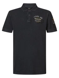 Petrol Industries Poloshirt Meander Dunkelblau/Schwarz