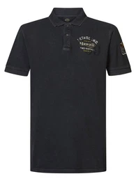 Poloshirt Poloshirt mit Aufdruck Meander