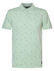 Petrol Industries Poloshirt mit All-over Muster Seashore
