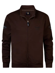 Petrol Industries Sweatjacke Glenn hellblau/dunkelbraun/schwarz