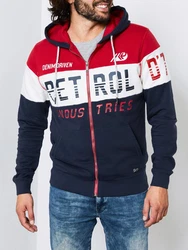 Petrol Industries Sweatshirt Rennweste Schwarz/Rot/Hellblau/Dunkelblau