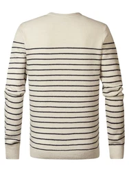 Petrol Industries Strickpullover Stebbins Dunkelblau/Khaki/Beige/Creme