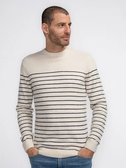 Petrol Industries Strickpullover Stebbins Dunkelblau/Khaki/Beige/Creme
