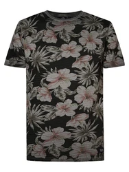 Petrol Industries T-Shirt Drive Blau/Schwarz/Rosa