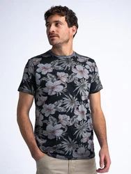 Petrol Industries T-Shirt Drive Blau/Schwarz/Rosa