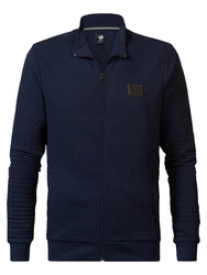 Petrol Industries Sweatshirt Lässige Strickjacke Wavetide Dunkelblau/Hellblau/Blau