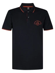 Petrol Industries Poloshirt 35 years navy/rostrot