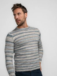 Strickpullover Gestreifter Pullover Copper